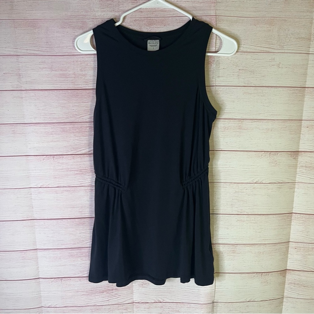 Athleta Air Out Cinched Black Tank Top Size Small‎